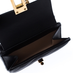 Pre Owned Chloe Black Quilted Leather Compact Drew Wallet