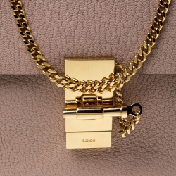 Pre Owned Chloe Cement Pink Leather Medium Drew Shoulder Bag