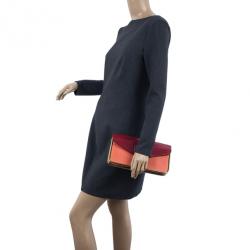 مملوكة مسبقًا Chloe Textured and Patent Leather Sally Clutch