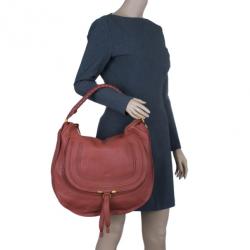 مملوكة مسبقًا Chloe Orange Leather Large Marcie Shoulder Bag