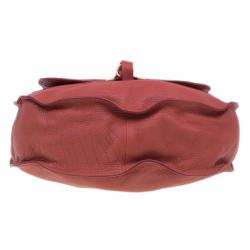 مملوكة مسبقًا Chloe Orange Leather Large Marcie Shoulder Bag