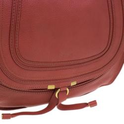 مملوكة مسبقًا Chloe Orange Leather Large Marcie Shoulder Bag