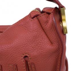 مملوكة مسبقًا Chloe Orange Leather Large Marcie Shoulder Bag