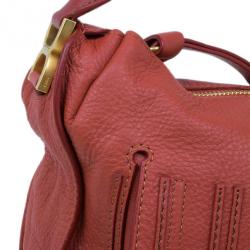 مملوكة مسبقًا Chloe Orange Leather Large Marcie Shoulder Bag