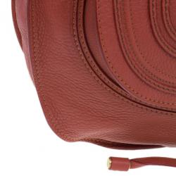 مملوكة مسبقًا Chloe Orange Leather Large Marcie Shoulder Bag