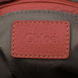 مملوكة مسبقًا Chloe Orange Leather Large Marcie Shoulder Bag