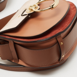 مملوكة مسبقًا Chloe Tri Color Croc Embossed, Suede and Leather Small Tess Shoulder Bag