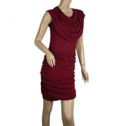 Pre Owned Chloe Draped Waist Rouge Dress XS