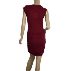 Pre Owned Chloe Draped Waist Rouge Dress XS