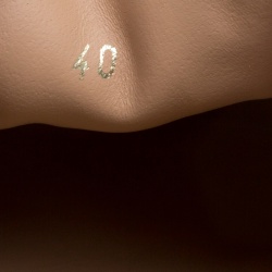 Pre Owned Chloe Beige Leather Stud Embellished Susanna Slip On Sneakers Size 40