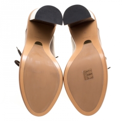 Pre Owned Chloe Brown Leather Lace Up Ankle Boots Size 39