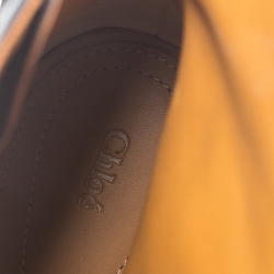 Pre Owned Chloe Black Leather Miles Lace Up Ankle Boots Size 39