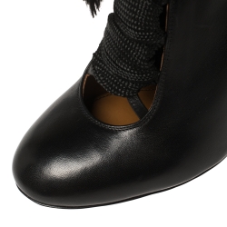 Pre Owned Chloe Black Leather Harper Mid Calf Boots Size 41