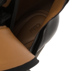 Pre Owned Chloe Black Leather Harper Mid Calf Boots Size 41