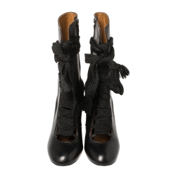 Pre Owned Chloe Black Leather Harper Mid Calf Boots Size 41