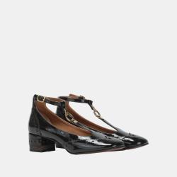 Pre Owned Chloe Dark Brown Patent Leather Pumps 37