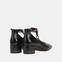 Pre Owned Chloe Dark Brown Patent Leather Pumps 37