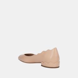 Pre Owned Chloe Peach Pink Patent Leather Ballet Flats 39