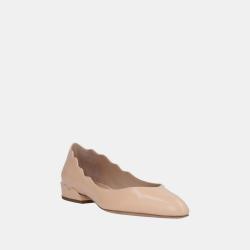 Pre Owned Chloe Peach Pink Patent Leather Ballet Flats 39