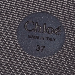 Pre Owned Chloe Multicolor Knit Fabric Lou Thong Sandals Size 37