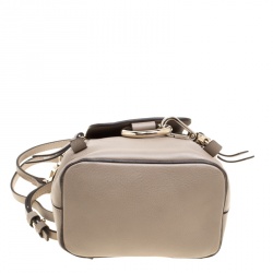 Pre Owned Chloe Beige Leather Mini Faye Backpack