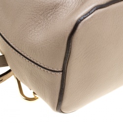 Pre Owned Chloe Beige Leather Mini Faye Backpack
