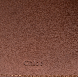 Pre Owned Chloe Brown Leather Passport Holder