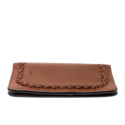 Pre Owned Chloe Brown Leather Passport Holder