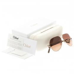 Chloé Brown CE111S Aviator Sunglasses