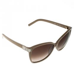 Pre Owned Chloe Beige/Brown Gradient CE604S Square Sunglasses