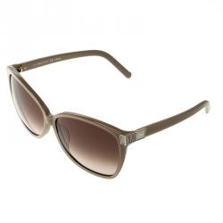 Pre Owned Chloe Beige/Brown Gradient CE604S Square Sunglasses