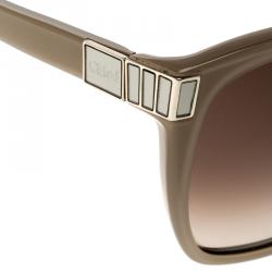 Pre Owned Chloe Beige/Brown Gradient CE604S Square Sunglasses