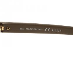 Pre Owned Chloe Beige/Brown Gradient CE604S Square Sunglasses