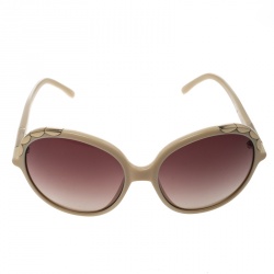 Chloe Cream/ Brown Gradient CL2222 Erine Oversized Round Sunglasses