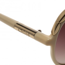 Chloe Cream/ Brown Gradient CL2222 Erine Oversized Round Sunglasses
