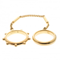 Chloe Two Chain Gold Tone Ring