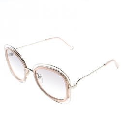 Chloe Peach/Brown Gradient CE123S Carlina Oversized Square Sunglasses