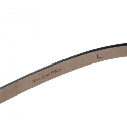 Pre Owned Chloe Black Leather Thin Belt 120cm