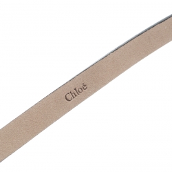 Pre Owned Chloe Black Leather Thin Belt 120cm