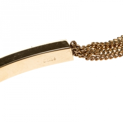Chloe Gold Tone Layered Chain and Hinge Choker Necklace