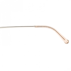 Pre Owned Chloe Gold Transparent Peach/ Brown Pink Gradient Carlina CE120S Round Oversize Sunglasses