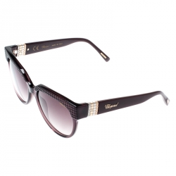 Pre Owned Chopard Purple/Purple Gradient SCH234S Ice Cube Cat Eye Sunglasses