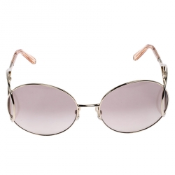 Chloé Rose Gold Tone/Peach Gradient CE124S Round Sunglasses