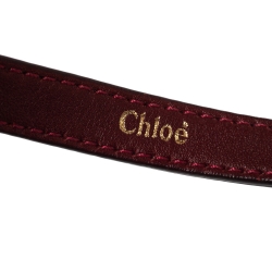 Chloe Red Leather Double Wrap Bracelet