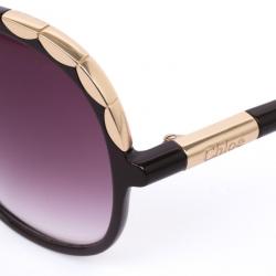 Chloé Scalloped Trim Oversized Square Women Sunglasses