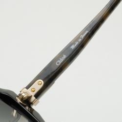 مملوكة مسبقًا Chloe Black Oval Plastic Sunglasses