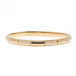 Chloe Logo Embossed White Thin Bangle 21CM