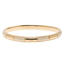 Chloe Logo Embossed White Thin Bangle 21CM
