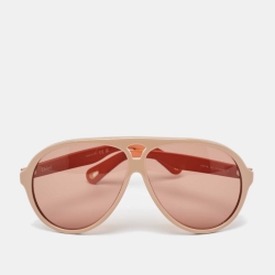 Chloe Beige/Brown CH0211S Aviator Sunglasses