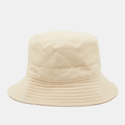 Chloe Beige Logo Print Nylon Bucket Hat
